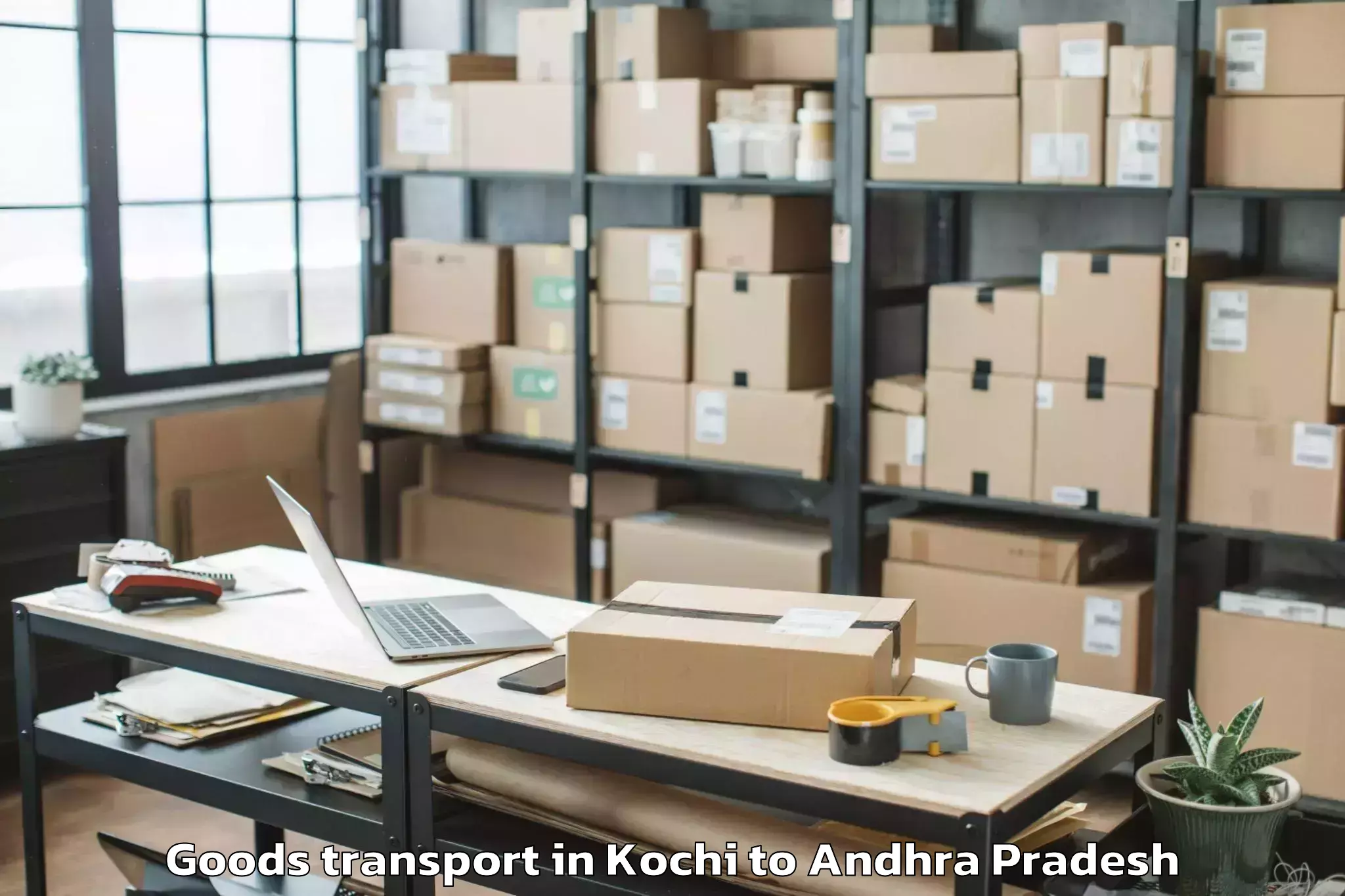 Trusted Kochi to Jaggampeta Goods Transport